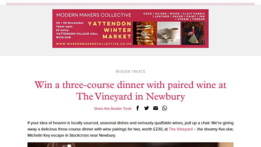 Three-Course Dinner With Paired Wine For Two