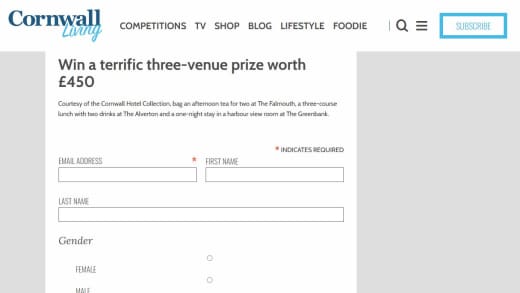 Three-Venue Cornwall Experience