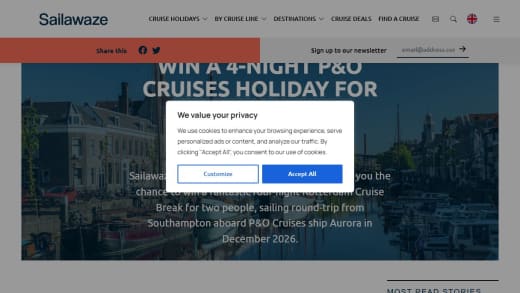 P&O Cruises Holiday For Two