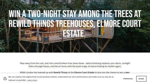 Two-Night Stay At Luxury Treehouse For Two