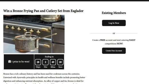 Bronze Frying Pan And Cutlery Set