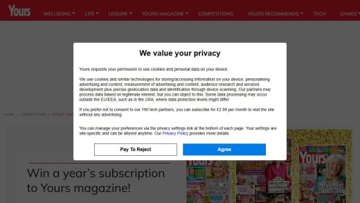 Year's Subscription to Yours Magazine