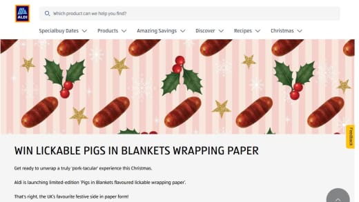 Lickable Pigs In Blankets Wrapping Paper
