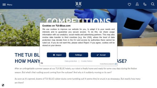 TUI Blue Hotel Stay or Horizn Suitcase