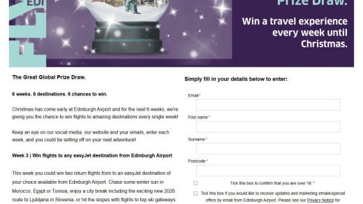 Pair of Return Easyjet Flights From Edinburgh Airport