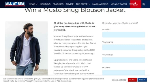 Musto Snug Blouson Jacket