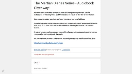 The Martian Diaries Audio Sequel