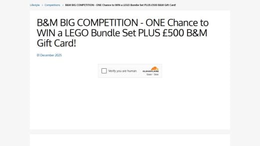 B&M Gift Card and Lego Set Bundle