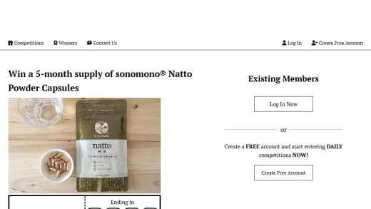 Five-Month Supply of Sonomono Natto Powder Capsules