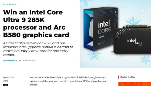 Intel Core Ultra 9 285K CPU and Arc B580 Graphics Card Bundle