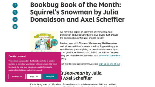 Squirrel's Snowman Book