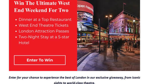 London Stay With Dinner And Theatre Vouchers