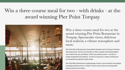 Three-Course Meal For Two With Drinks