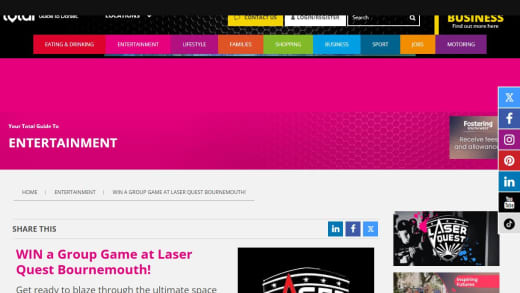 Group Game At Laser Quest Bournemouth