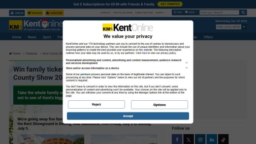 Family Tickets To The Kent County Show