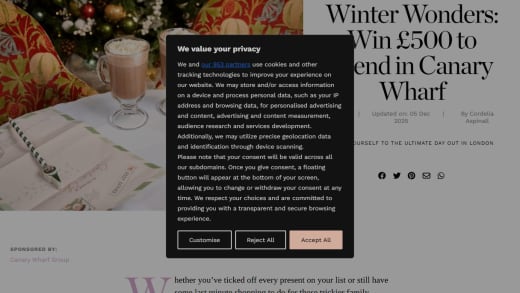 Canary Wharf Spending Voucher