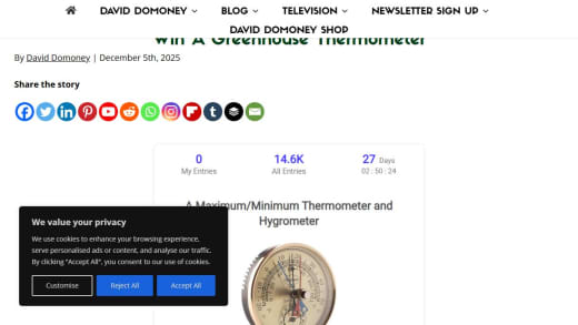 Max/Min Thermometer And Hygrometer