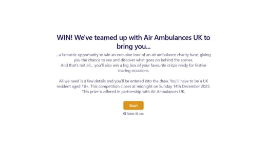 Air Ambulance Base Tour And Crisps Box