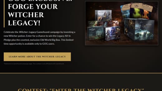 The Witcher Legacy All-In Pledge and Old World Big Box