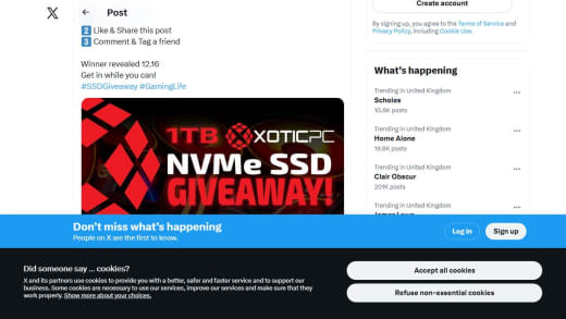 One Terabyte NVMe Solid State Drive