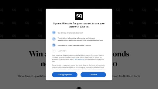 18K Gold Diamond Tea Necklace