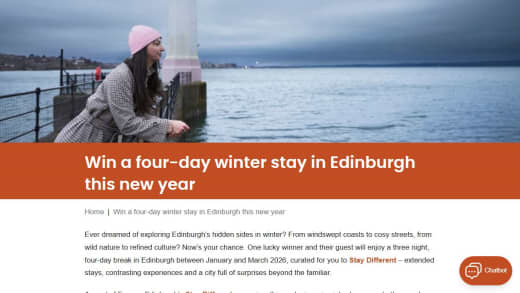 Four-Day Winter Stay In Edinburgh For Two