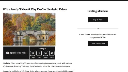 Family Palace And Play Pass To Blenheim Palace