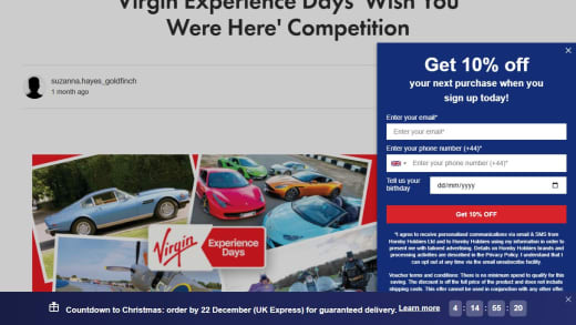 Virgin Experience Days Vouchers