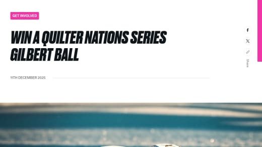 Official Quilter Nations Series Gilbert Rugby Ball