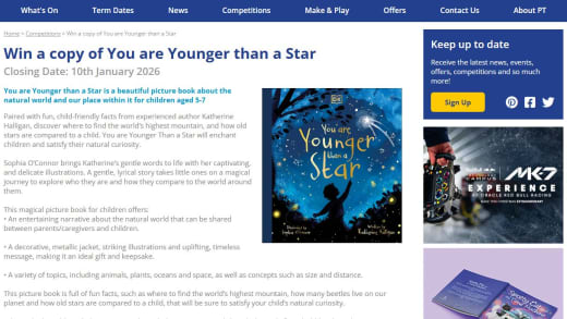 You Are Younger Than A Star Picture Book