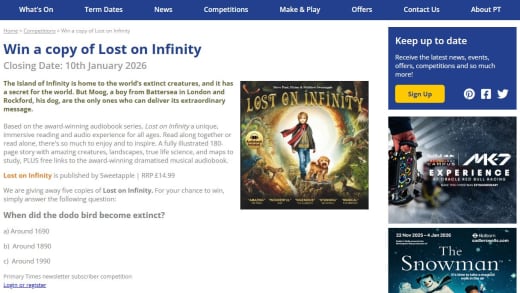 Lost on Infinity Book