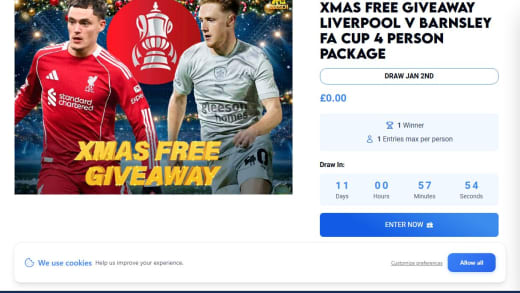 Liverpool vs Barnsley FA Cup Package for Four