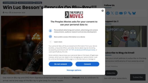 Luc Besson's Dracula Blu-ray