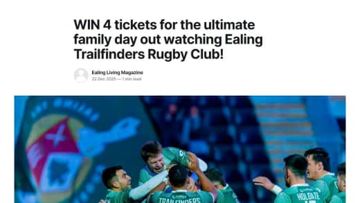 Tickets For Ealing Trailfinders Rugby Match