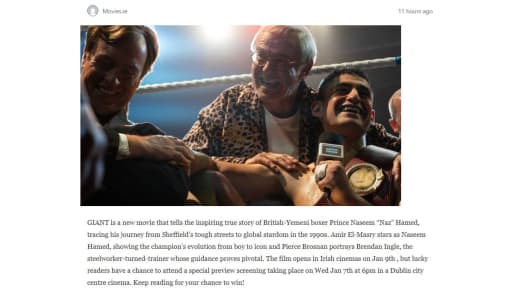 Preview Screening Tickets For Giant Movie