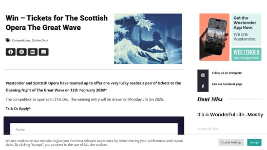 Tickets For The Scottish Opera The Great Wave