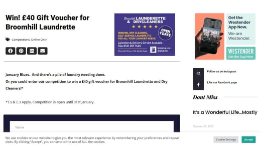 Gift Voucher For Broomhill Laundrette