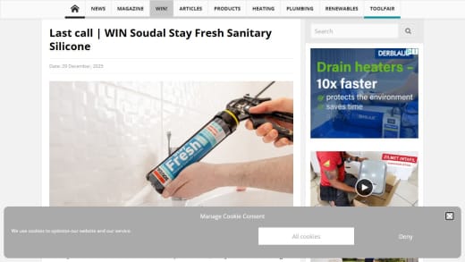 Soudal Stay Fresh Sanitary Silicone Cartridge