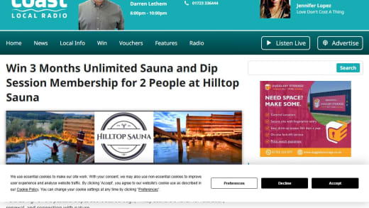 Unlimited Sauna And Dip Session Membership For Two People