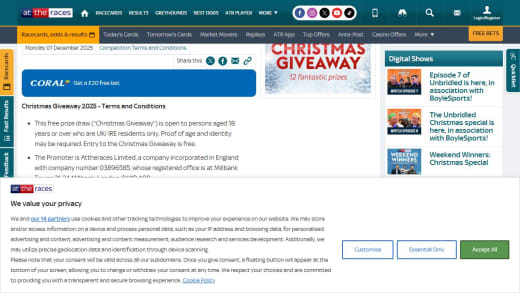 Multiple Horse Racing and Technology Prizes