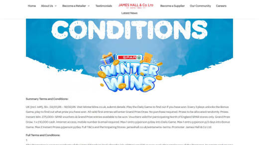 Cash Prize and Instant Win Vouchers