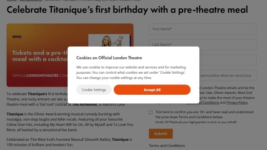 Theatre Tickets and Pre-Theatre Meal