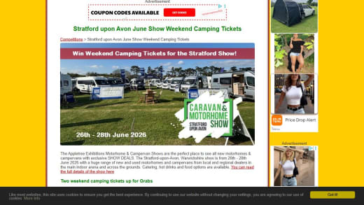 Weekend Camping Tickets and Caravan Access