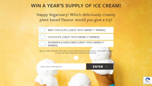 Vouchers For A Year's Supply Of Ice Cream