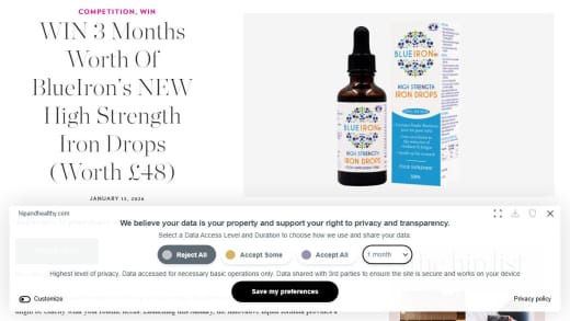 Three Months Supply of BlueIron High Strength Iron Drops
