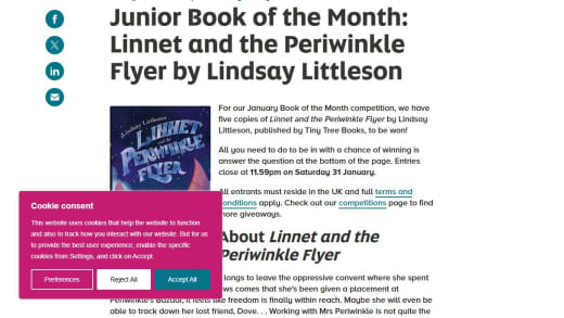 Book: Linnet And The Periwinkle Flyer