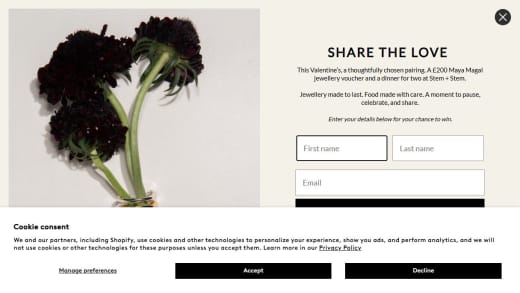 Jewellery Voucher and Dinner For Two Experience