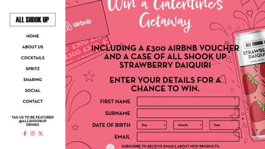 Airbnb Voucher and Strawberry Daiquiris