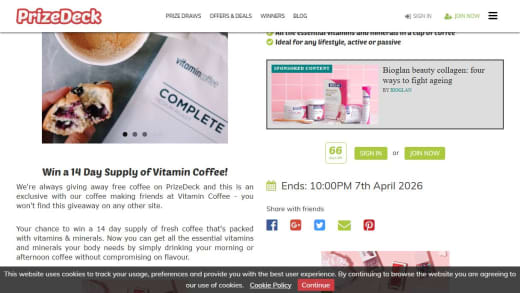 Two Weeks Supply of Vitamin Coffee