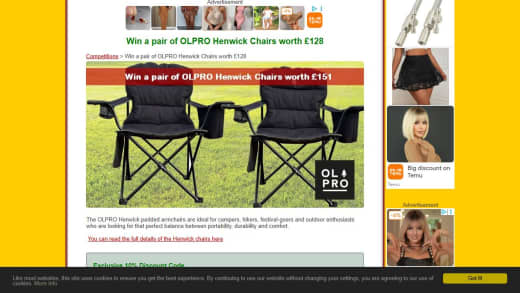 Pair Of Padded Camping Chairs